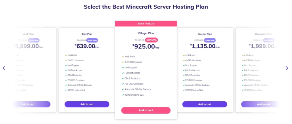 Hostinger Minecraft Server Hosting Plan