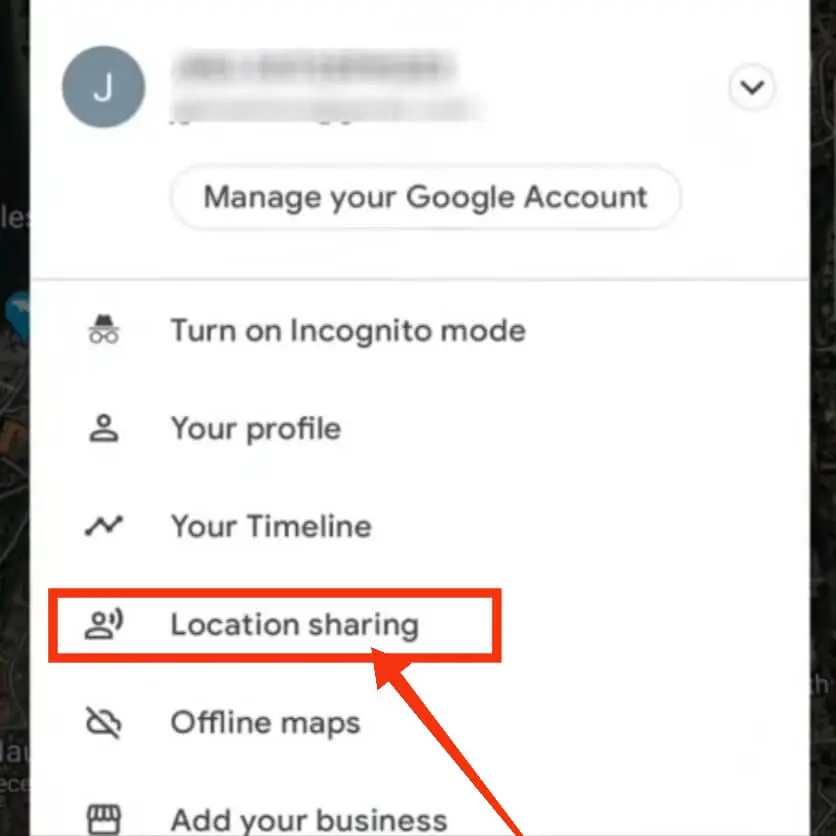 Google map Step 3 location sharing
