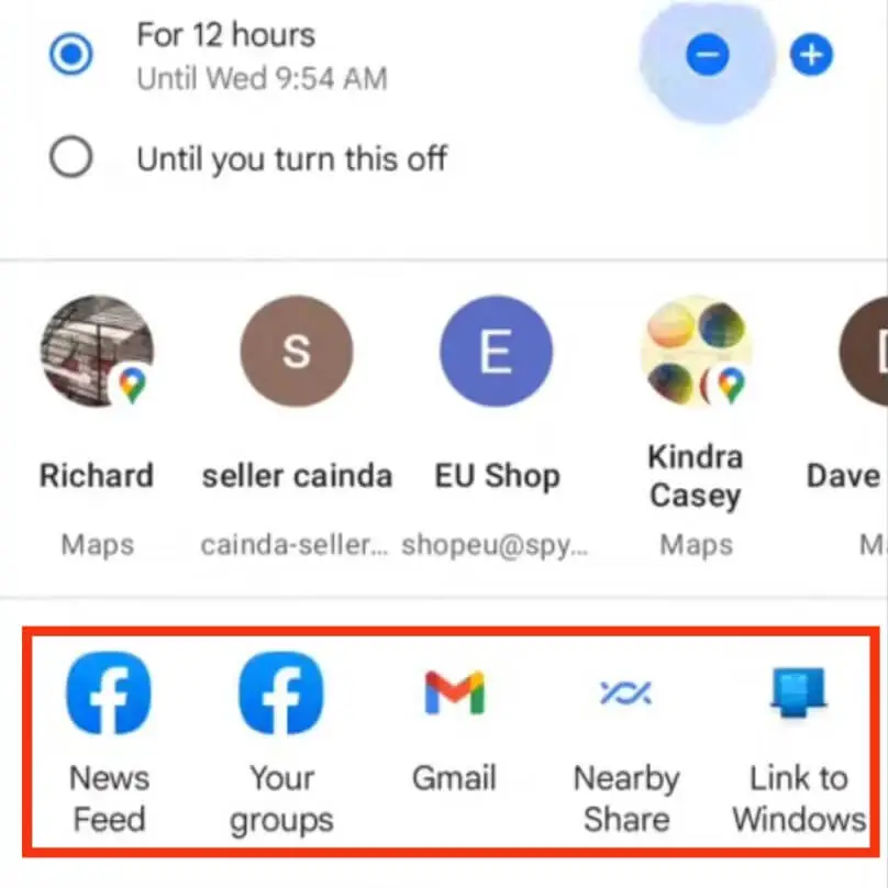 Google map sharing Android