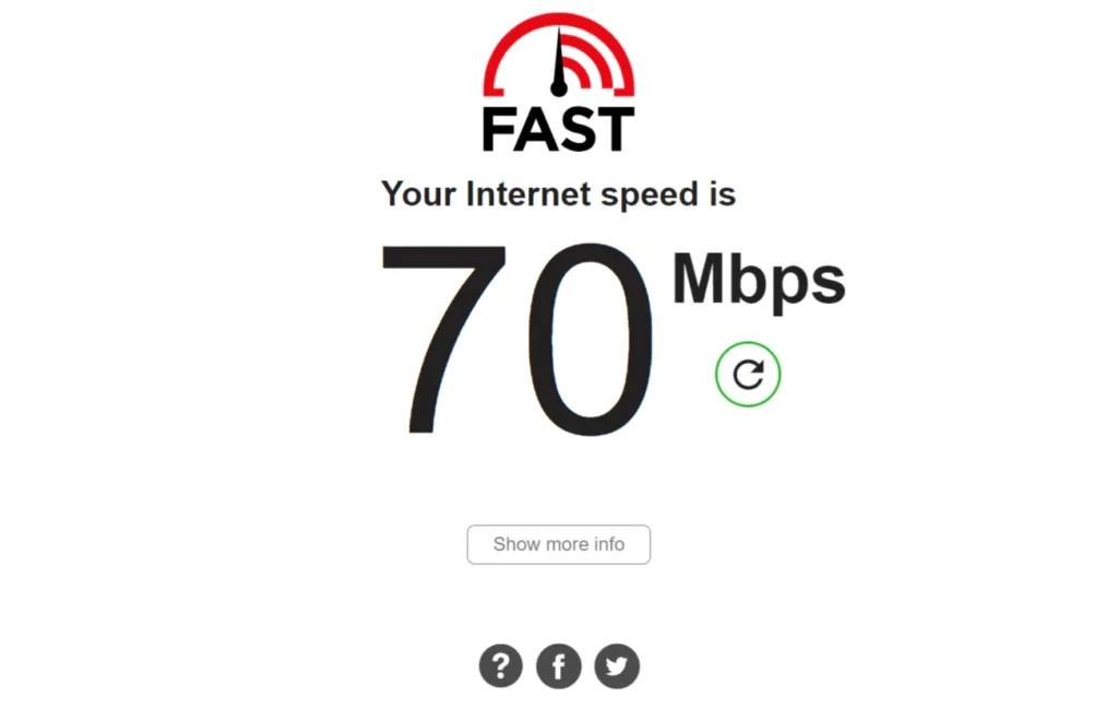 fast.com check internet speed